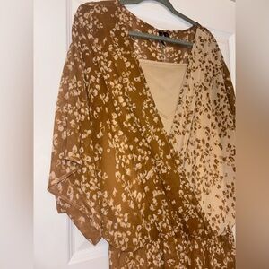Women’s Tan Patterned Dress